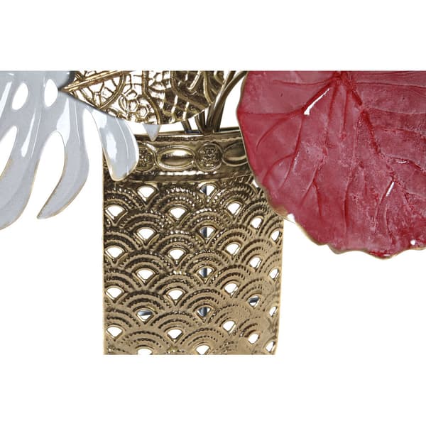 Vægdekoration DKD Home Decor Metal Cvetlice (66 x 13 x 74 cm)
