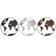 Veggpryd DKD Home Decor Metall Verdenskart (100 x 1 x 100 cm) (3 pcs)