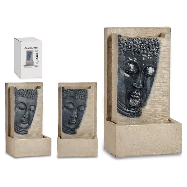 Suihkulähde Buddha Brun Grå Harpiks (16 x 48 x 26,5 cm)