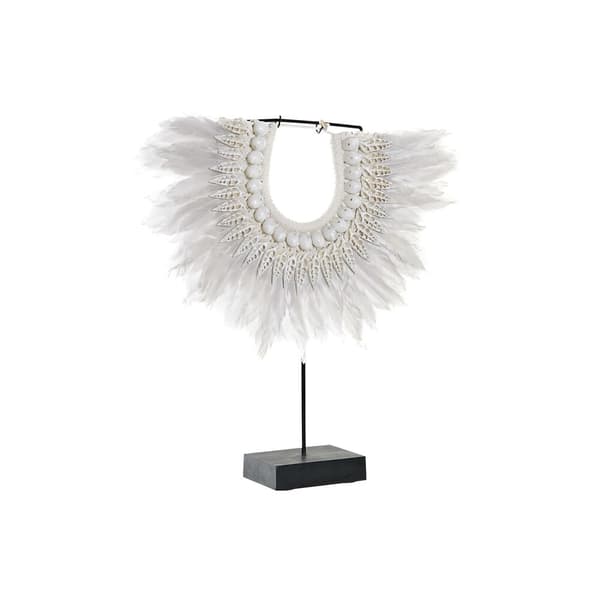 Dekorativ Figur DKD Home Decor Jern Fjær Skjell (42 x 9.5 x 44 cm)