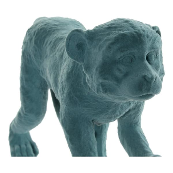 Dekorativ Figur DKD Home Decor Grønn Rosa Harpiks Flokket Ape Tropisk 31 x 9,5 x 19 cm