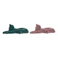 Miniatyrbilde 1 av 3: Dekorativ Figur DKD Home Decor 36 x 17,5 x 13,3 cm Tiger Grønn Harpiks Lyse Rosa Flokket