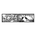 Miniatyrbilde 1 av 3: Dekorativ Figur DKD Home Decor 96 x 1 x 50 cm Svart Fugler (2 enheter)