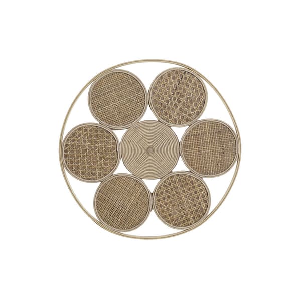 Vægdekoration DKD Home Decor 45,5 x 2 x 45,5 cm Natur
