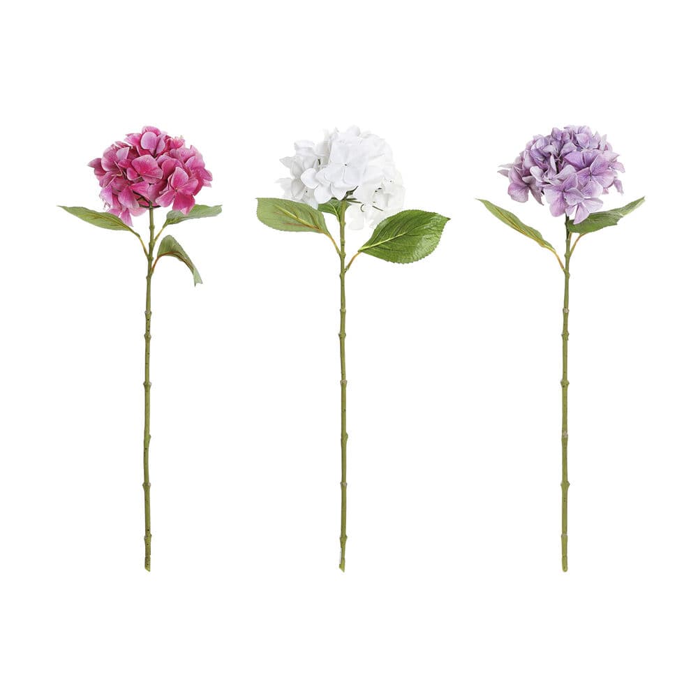 Dekorativ blomma DKD Home Decor Vit Plast Järn Fuchsia Lila (3 pcs) (25 x 25 x 72 cm)
