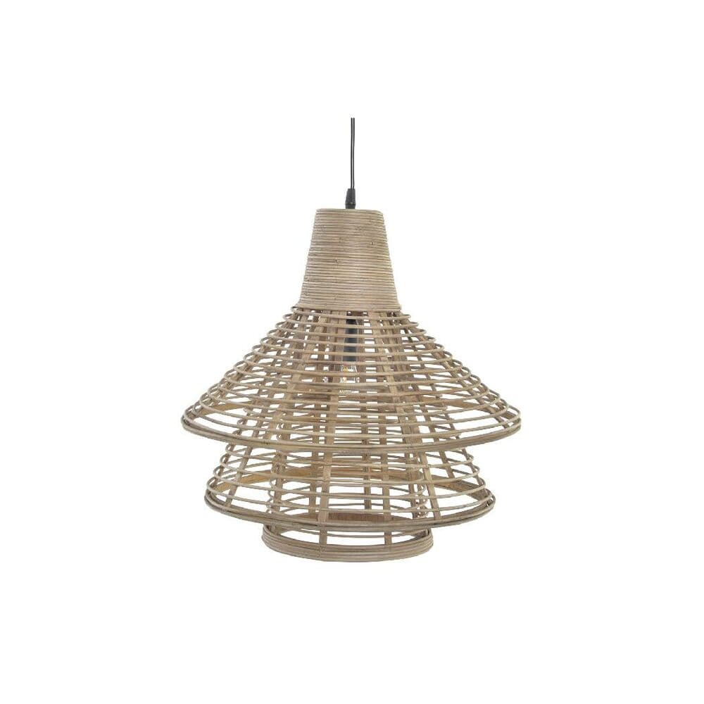Taklampa DKD Home Decor Brun Rattan 220 V (43 x 43 x 43 cm)