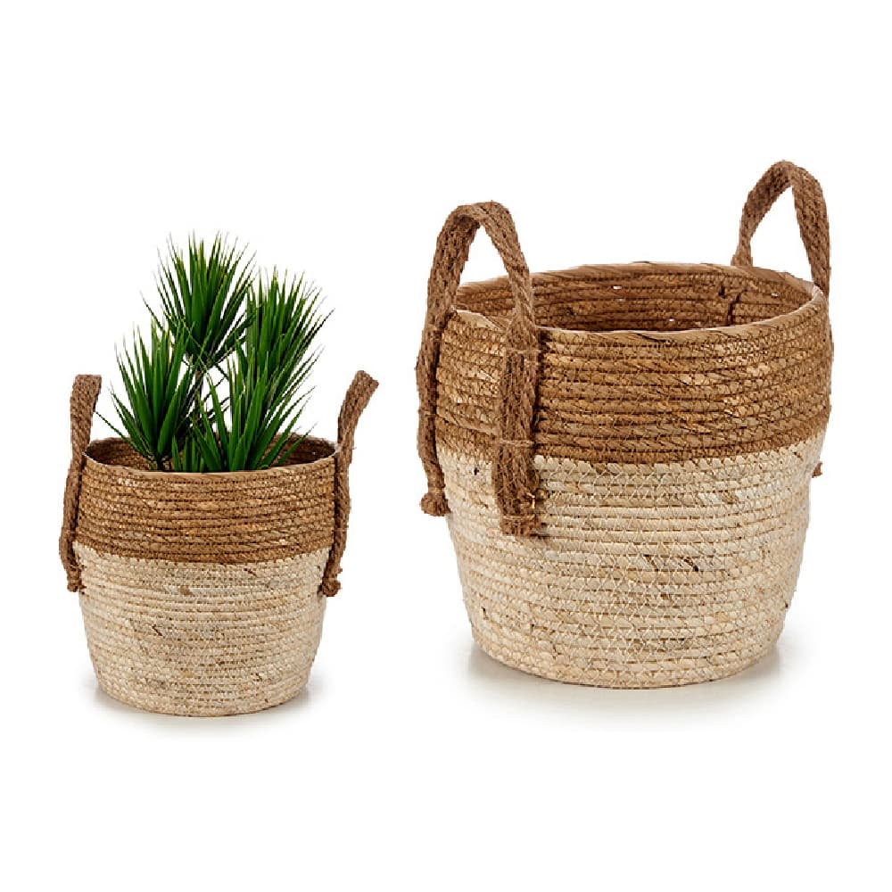 Kruka Brun 7 L Halm (22 x 27 x 23 cm)