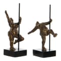 Miniatyrbillede 1 af 3: Dekorativ figur DKD Home Decor 20 x 10 x 31 cm Gylden Aluminium Mangotræ Ballet ballerina Moderne