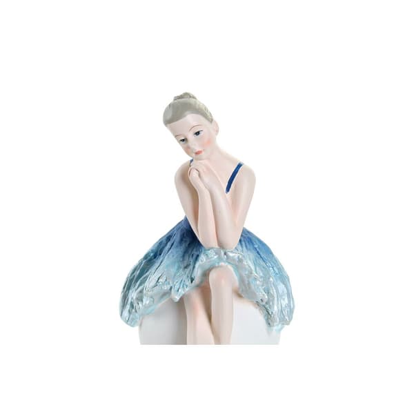 Dekorativ Figur DKD Home Decor Blå Romantisk Balletdanser 8,5 x 13 x 14,5 cm