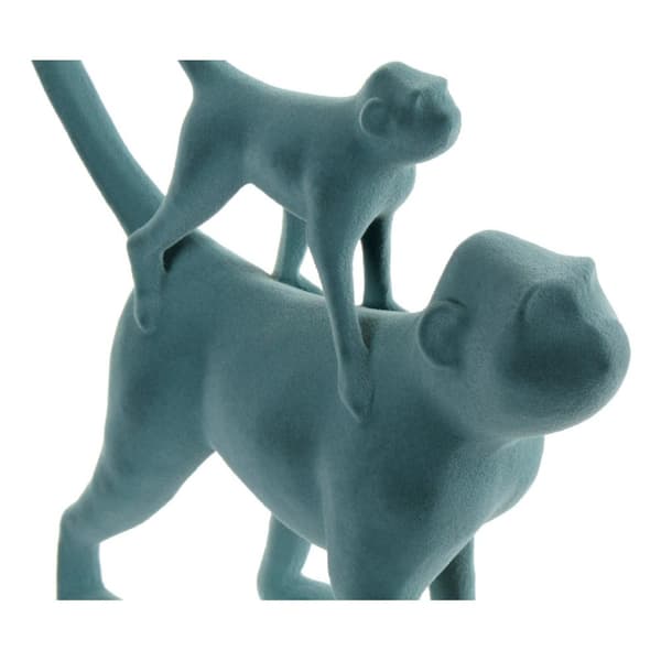 Dekorativ Figur DKD Home Decor Grønn Rosa Harpiks Flokket Tropisk 22,5 x 8 x 27,5 cm