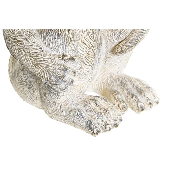 Dekorativ Figur DKD Home Decor 16 x 15 x 30 cm Hvit Harpiks Ape Tropisk Strippet ned