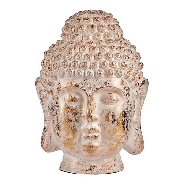 Dekorativ hagefigur Ibergarden CC20432 Hvit Gyllen Polyresin 45,5 x 68 x 48 cm Hode Buddha