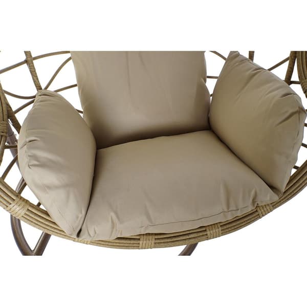 Hängande trädgårdsfåtölj DKD Home Decor 90 x 70 x 110 cm 105 x 75 x 226 cm Beige Metall Brun syntetisk rattan
