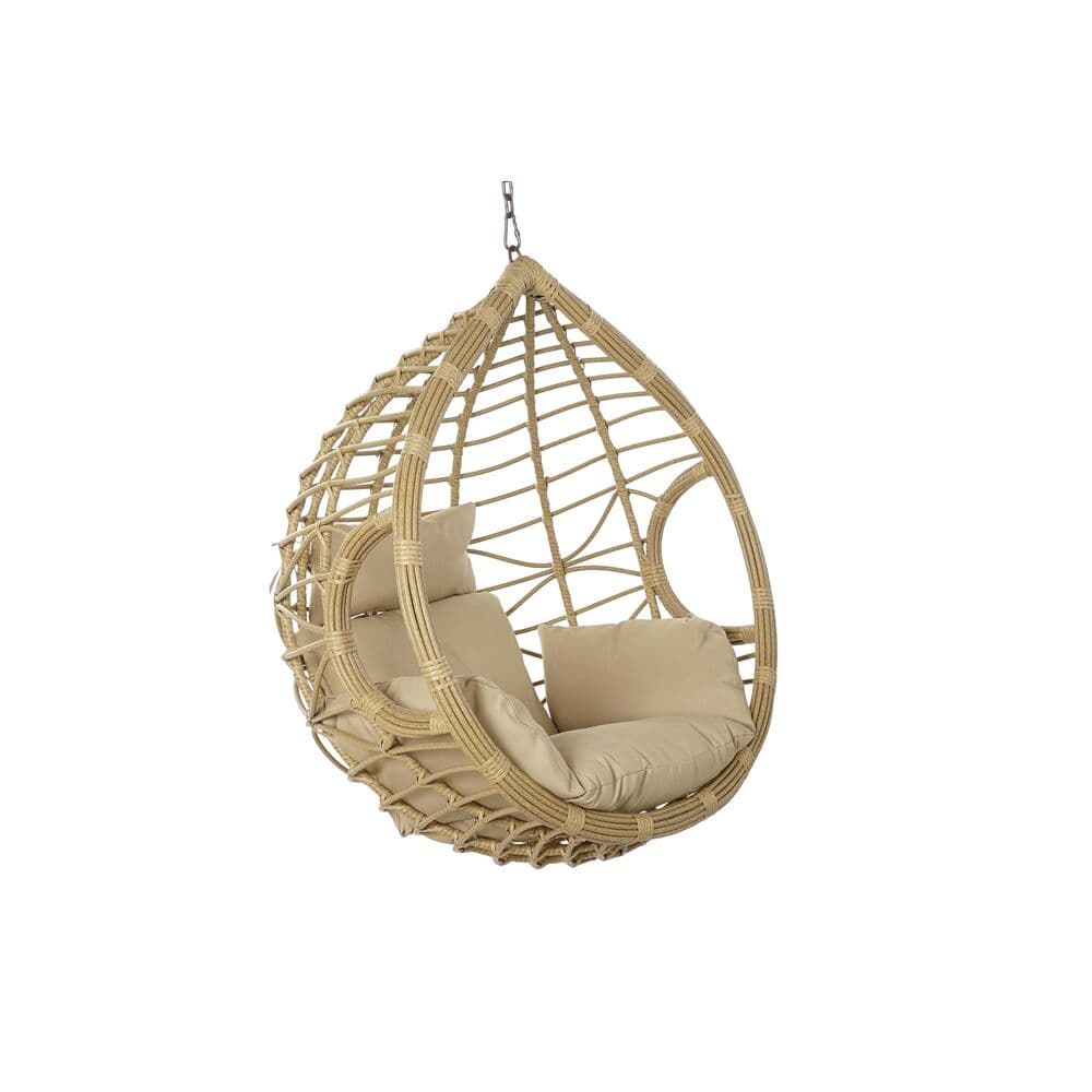 Trädgårdssoffa DKD Home Decor Metall Brun Polyester syntetisk rattan (90 x 70 x 110 cm)