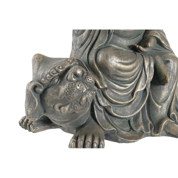 Prydnadsfigur DKD Home Decor 38 x 25 x 43 cm Svart Gyllene Buddha Mörkgrå Orientalisk Modern