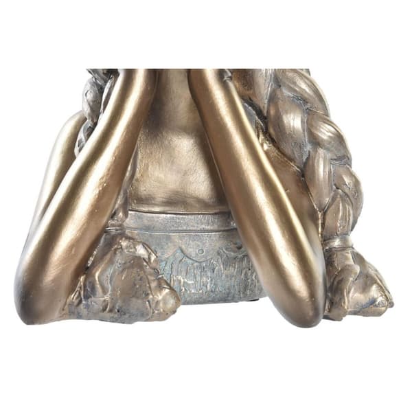 Dekorativ figur DKD Home Decor 17 x 14 x 25 cm Rød Gylden (2 enheder)