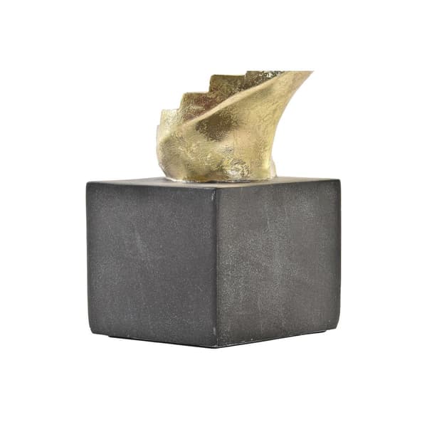 Dekorativ figur DKD Home Decor Gylden Harpiks Mørkegrå Trappe Moderne (14 x 14 x 41,5 cm)