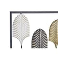 Miniatyrbild 3 av 3: Väggdekoration DKD Home Decor Svart Metall Multicolour Modern Löv av en växt (35 x 2 x 90 cm)