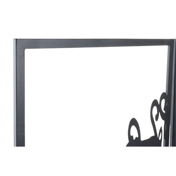 Veggpryd DKD Home Decor 3 Deler Svart Tre Metall (105 x 1,3 x 91 cm)