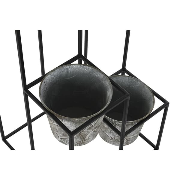 Kruka DKD Home Decor Grå Metall Utsliten 34 x 34 x 71 cm Rund