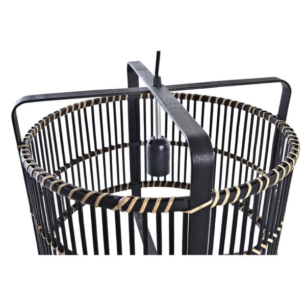 Taklys DKD Home Decor Svart Bambus 50 W 40 x 40 x 35 cm