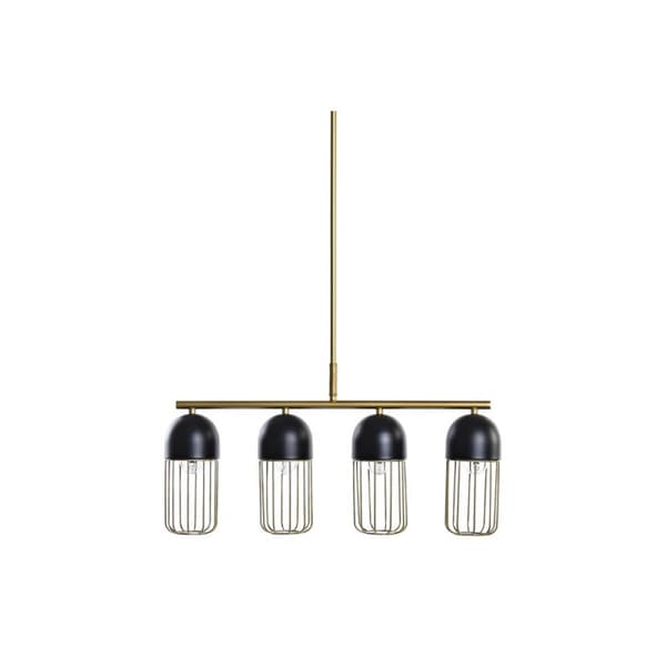 Taklys DKD Home Decor Svart Gyllen 220 V 50 W (60 x 11 x 26 cm)
