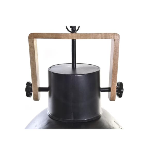 Taklys DKD Home Decor Brun Svart Metall Treverk av mangotre 50 W 40 x 40 x 49 cm