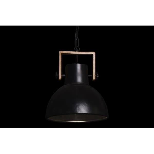 Taklys DKD Home Decor Brun Svart Metall Treverk av mangotre 50 W 40 x 40 x 49 cm
