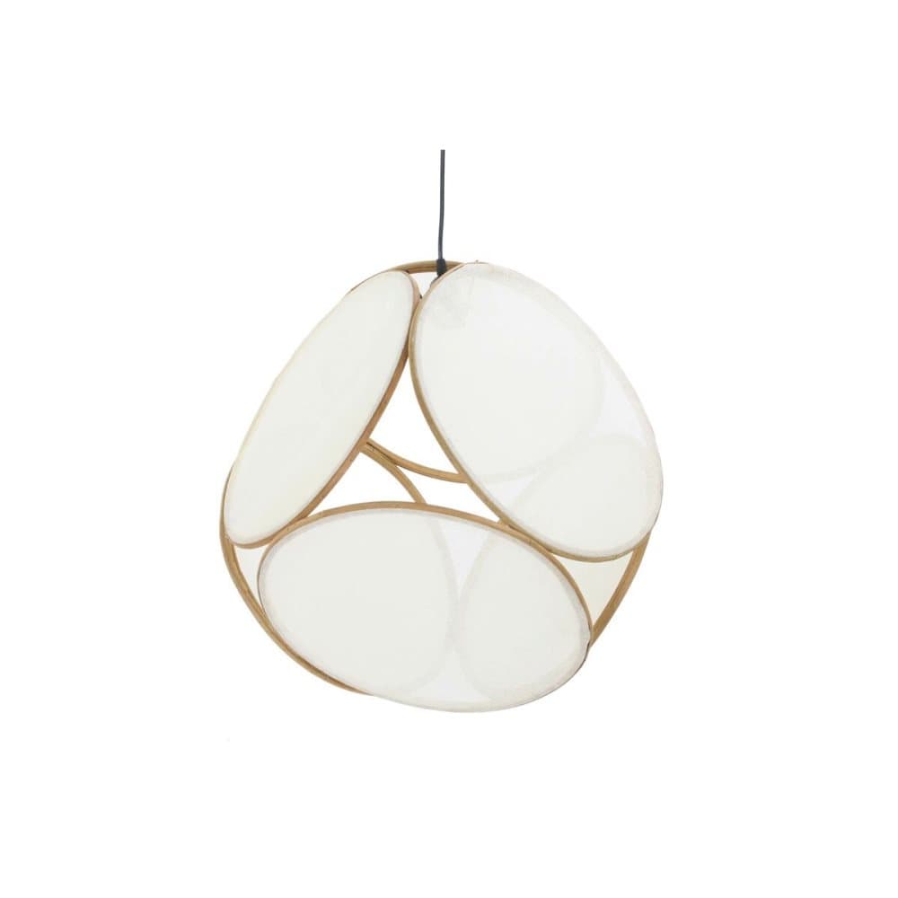 Taklampa DKD Home Decor Brun Kräm 220 V 50 W (41 x 39 x 39 cm)