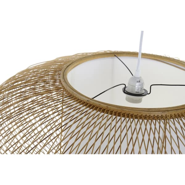 Loftslampe DKD Home Decor Hvid Natur Bambus 40 W 83 x 83 x 40 cm