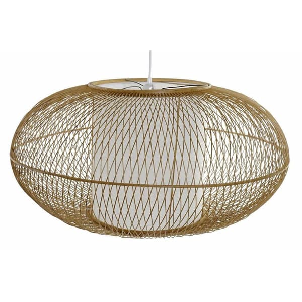 Loftslampe DKD Home Decor Hvid Natur Bambus 40 W 83 x 83 x 40 cm
