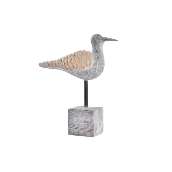Dekorativ Figur DKD Home Decor Grå Naturell Fugl Middelhavet 23 x 9 x 26,7 cm