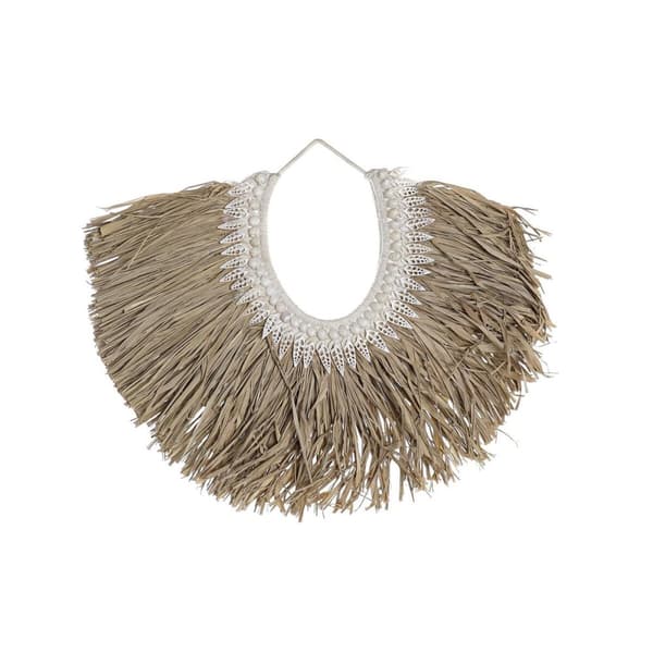 Vægdekoration DKD Home Decor Beige Brun Muslinger Fiber (70 x 3 x 57 cm)