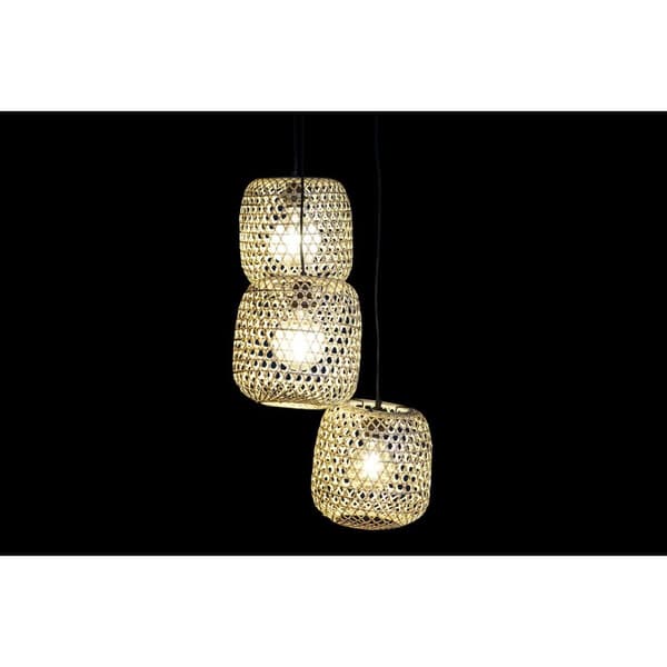 Loftslampe DKD Home Decor 43 x 43 x 100 cm Sort Brun Bambus 50 W