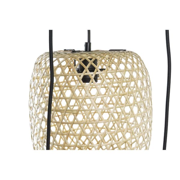 Loftslampe DKD Home Decor 43 x 43 x 100 cm Sort Brun Bambus 50 W