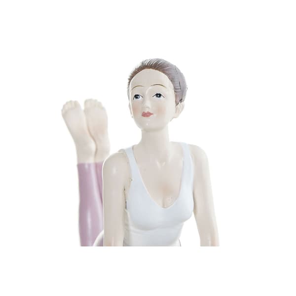 Dekorativ Figur DKD Home Decor Rosa Yoga Scandi 16 x 6 x 13 cm