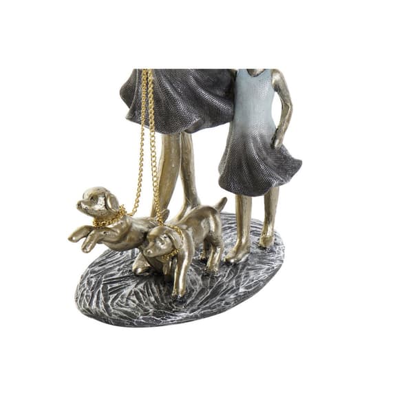Dekorativ Figur DKD Home Decor 16 x 9,5 x 24 cm Blå Gyllen Familie