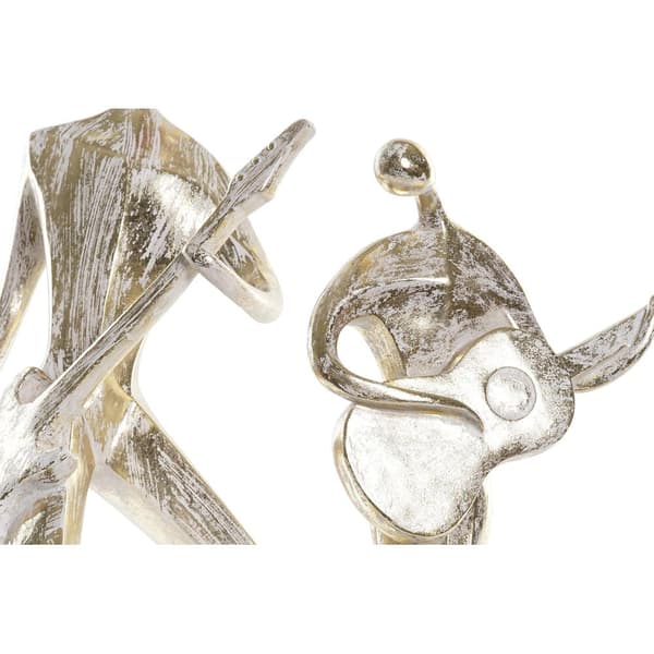 Dekorativ Figur DKD Home Decor 21 x 13 x 42 cm 17 x 7,5 x 33 cm Gyllen Musiker (2 enheter)