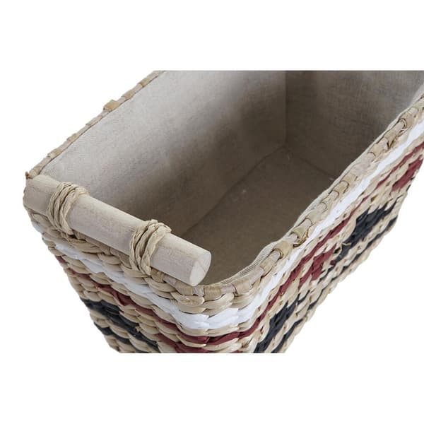 Korg - set DKD Home Decor Polyester Kolonial Fibrer (39 x 27 x 24 cm)