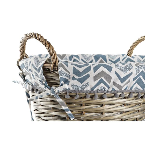 Kurv DKD Home Decor 44 x 44 x 42 cm Polyester flettet
