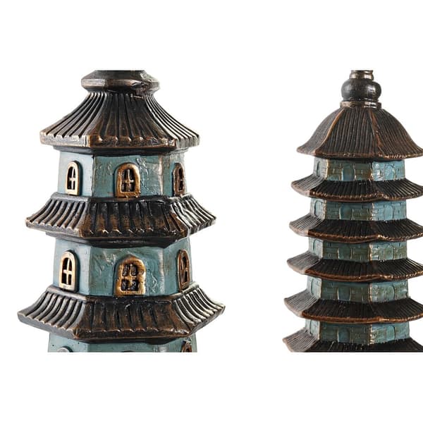 Dekorativ Figur DKD Home Decor 15 x 17 x 50 cm Turkis Orientalsk (2 enheter)