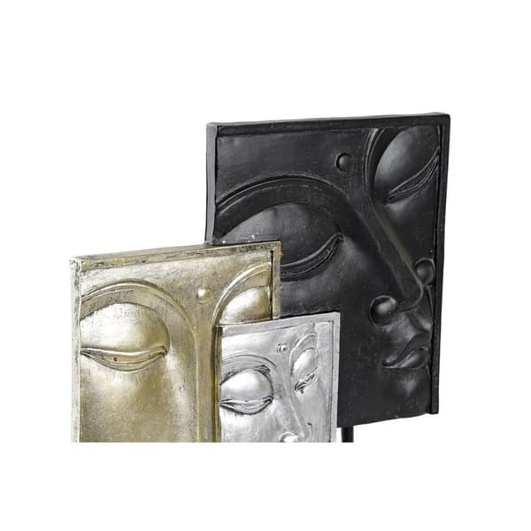 Dekorativ Figur DKD Home Decor Svart Gyllen Buddha Orientalsk 22,5 x 8 x 30,7 cm (2 enheter)