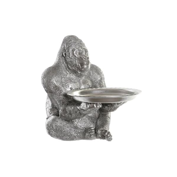 Dekorativ Figur DKD Home Decor Sølv Kolonial Gorilla 38 x 55 x 52 cm