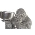 Miniatyrbild 3 av 3: Prydnadsfigur DKD Home Decor Silvrig Harts Gorilla (32 x 26,5 x 36 cm)