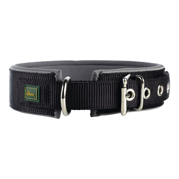 Hundehalsbånd Hunter Neoprene Reflect Svart (44-51 cm)