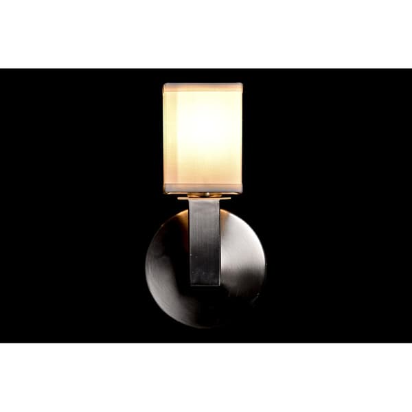 Seinälamppu DKD Home Decor Hopeinen Metalli Polyesteri Valkoinen 220 V 40 W (12 x 10 x 22 cm)