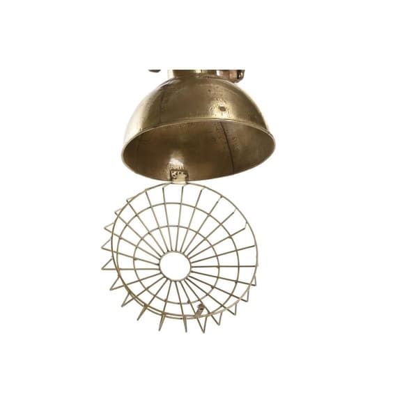 Loftslampe DKD Home Decor 31 x 31 x 48 cm Gylden Brun Jern Mangotræ 50 W