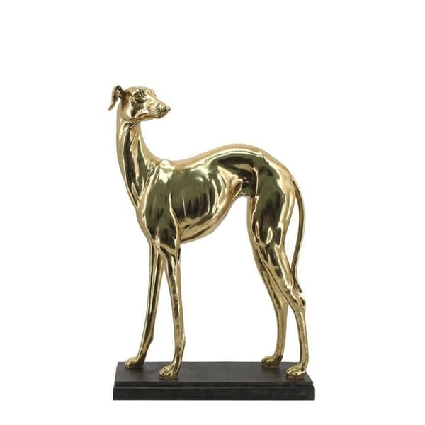 Dekorativ Figur DKD Home Decor 44,5 x 17 x 65,5 cm Svart Gyllen Hund