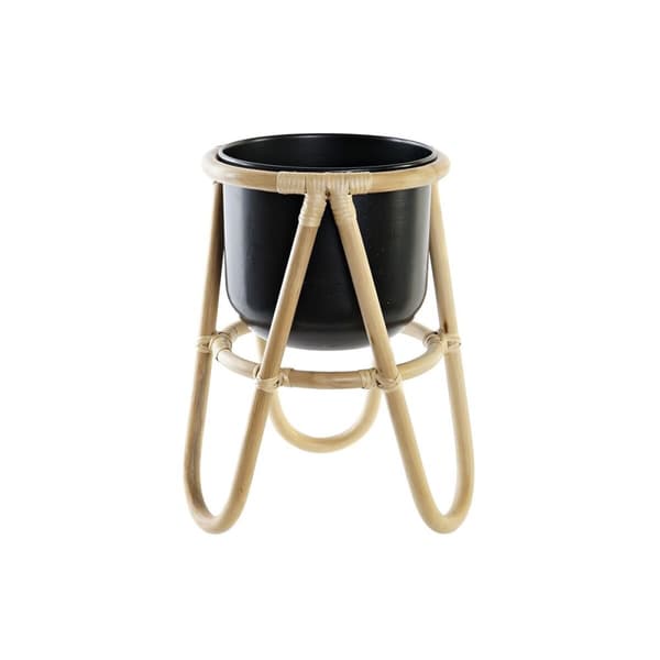 Planter DKD Home Decor Naturell Svart Metall Kolonial Bambus (26 x 26 x 40 cm)