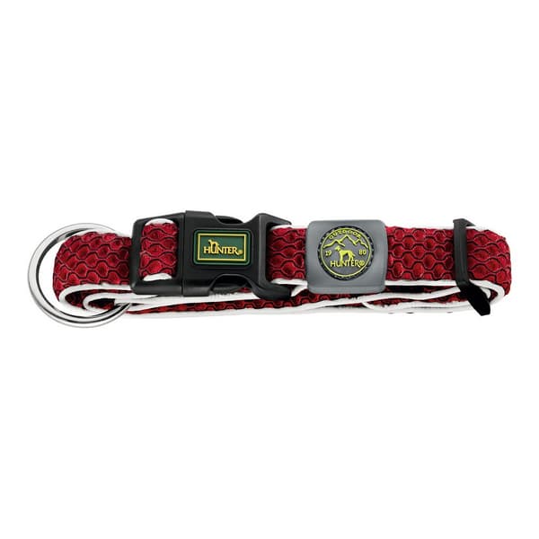 Hundehalsbånd Hunter Plus Tråd Rød Størrelse L (40-60 cm)